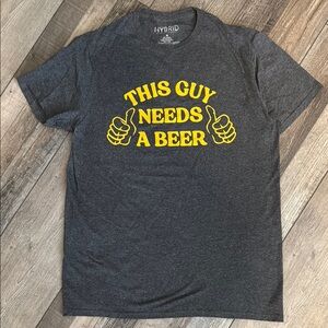 Hybrid & company Gray Men's T-Shirt - This Guy Needs a Beer